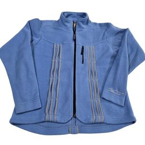 Burton Thermalayer Fleece Jacket Womens M Blue Full Zip Long Sleeve Snowboarding